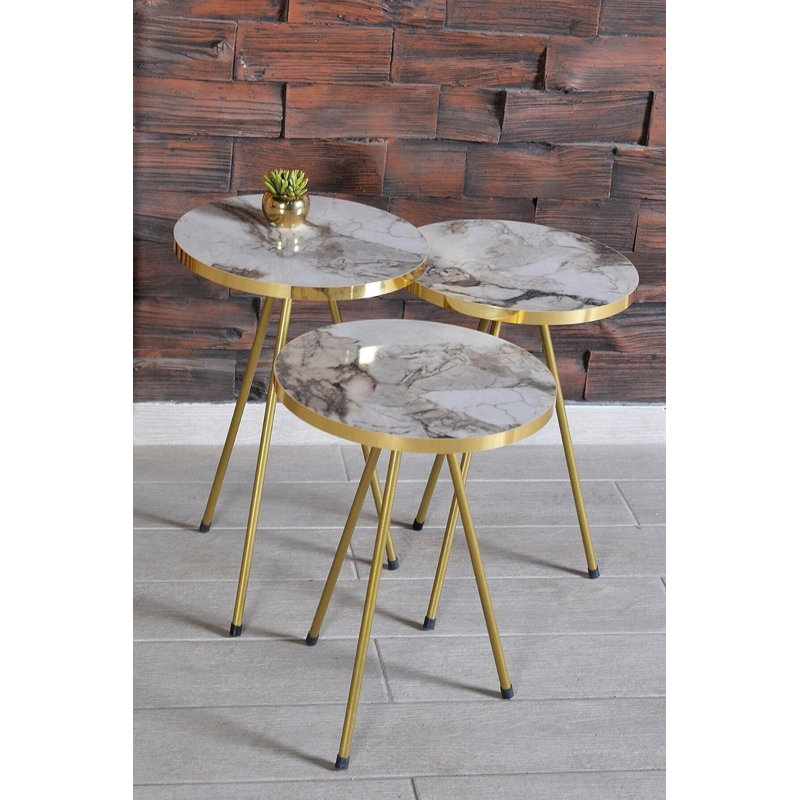 Broadview 14cm Console Table, White Marble