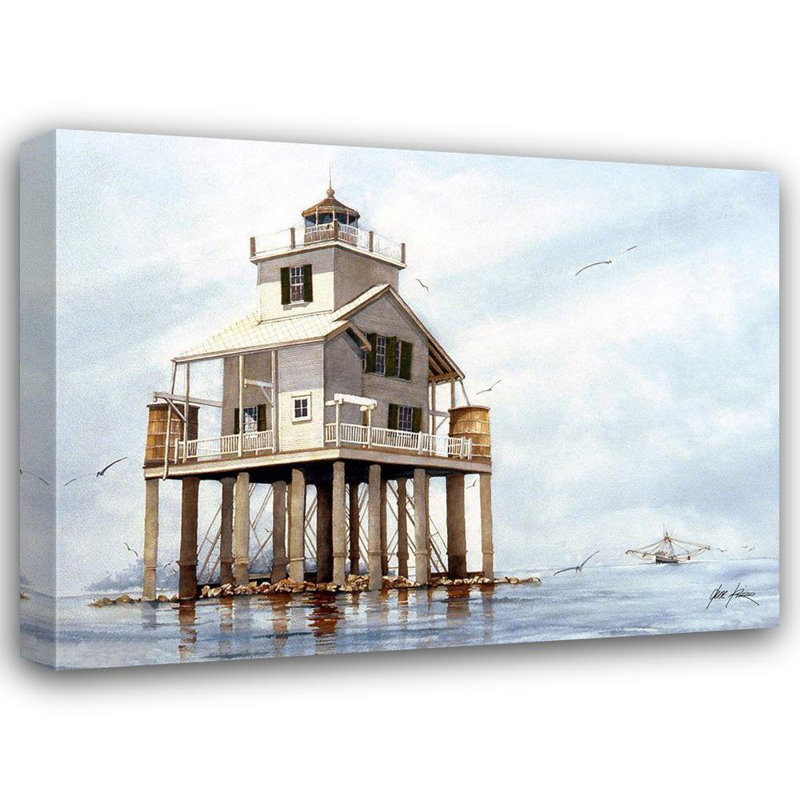 «Longshore Tides Rizzo», art sur toile tendue par Gene Gallery: Timbalier, Houma, Louisiane, H 36 po x l 47 po