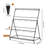 Mushkan Flower Display Stand With 12PCS Buckets, 3 Layers Metal with Wheels