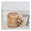 Meuble-lavabo en verre Amber avec couvercle en métal, rangement décoratif pour boules de coton et écouvillons