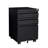 [Installation Required] 3-Drawer Mobile Filing Cabinet With Lock, Office Storage Filing Cabinet Of Legal/Letter Size, Metal Filing Cabinet To Be Installation Required (Black)