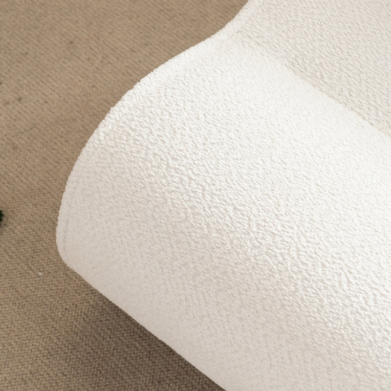 Fauteuil inclinable en velours Andretti Soft, Tissu beige