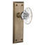 New York Plate with Oval Fluted Crystal Door Knob-1026123029