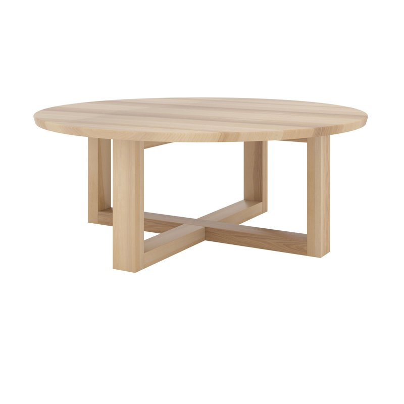 Table basse en bois, H 16,25 po x L 24 po x l 24 po, Naturel