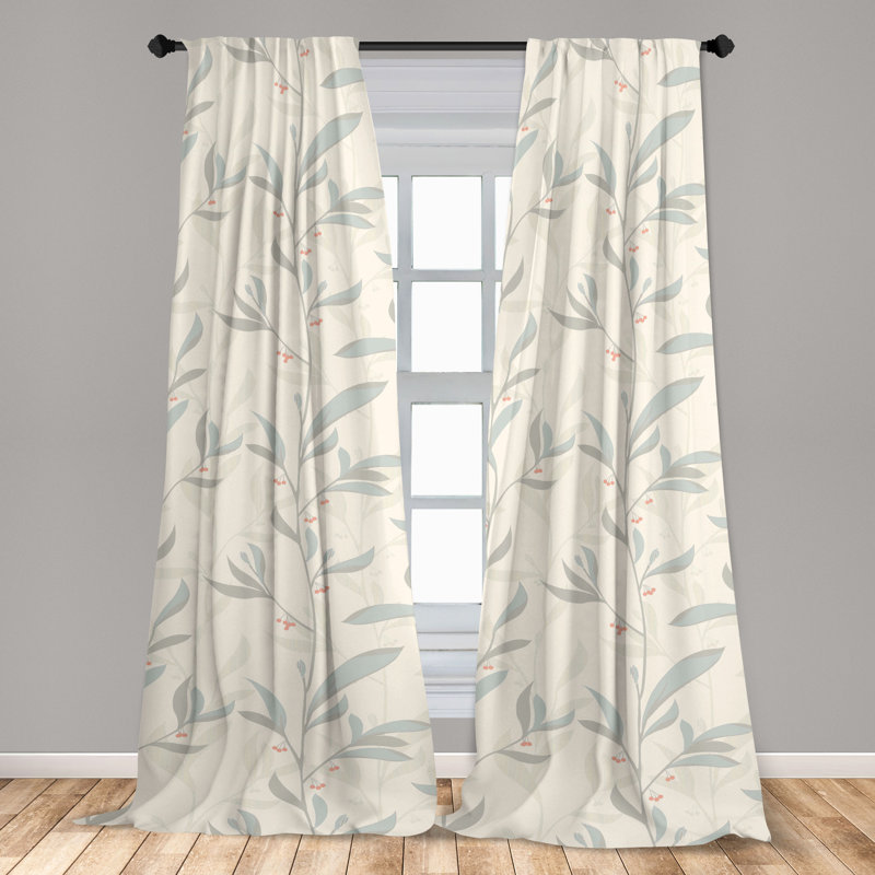Semi Sheer Curtain Pair, 95" W x 63" H