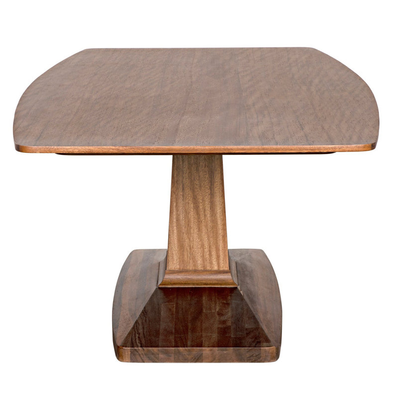 Travis Walnut Wood Dining Table, Dark  Walnut
