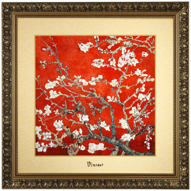 Porzellangemälde Red Almond Tree von Vincent Van Gogh