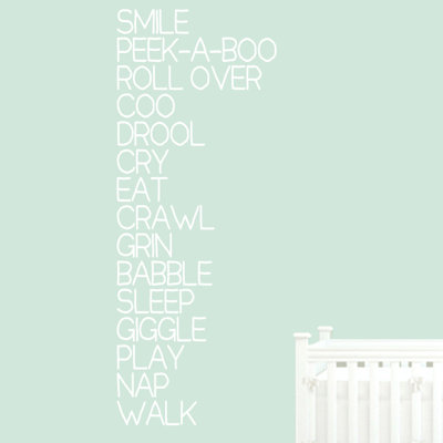 Décalcomanie murale « baby words »