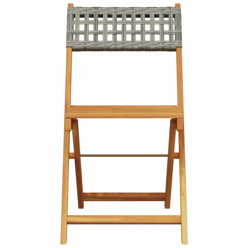 Magruder 2 - Person Wood Patio Dining Set with Square Table, Grey/Brown/Blue