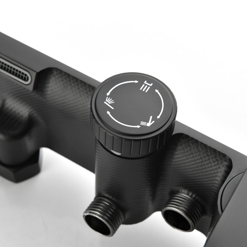 Ensemble de douche 3 fonctions Modern Design, Noir mat