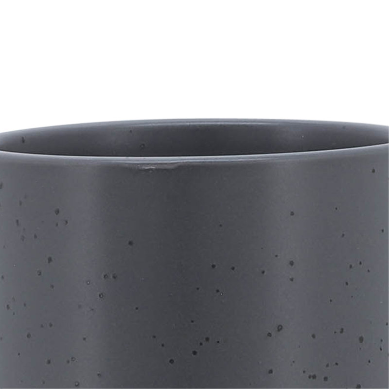 5" Planter W/ Wood Stand, Matte Gray, Gray, 1, 7" H x 5" W x 5" D