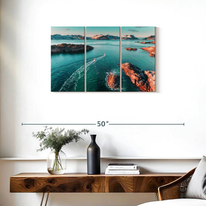 Paysage marin nordique Sebbie, H 20 po x l 33 po