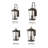 Bromley 3-Light Aluminum Outdoor Wall Mount Lantern-678721835-752668290