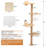 Cherette 4-tier Wall-Mounted Cat Tree Tower Scratching Post