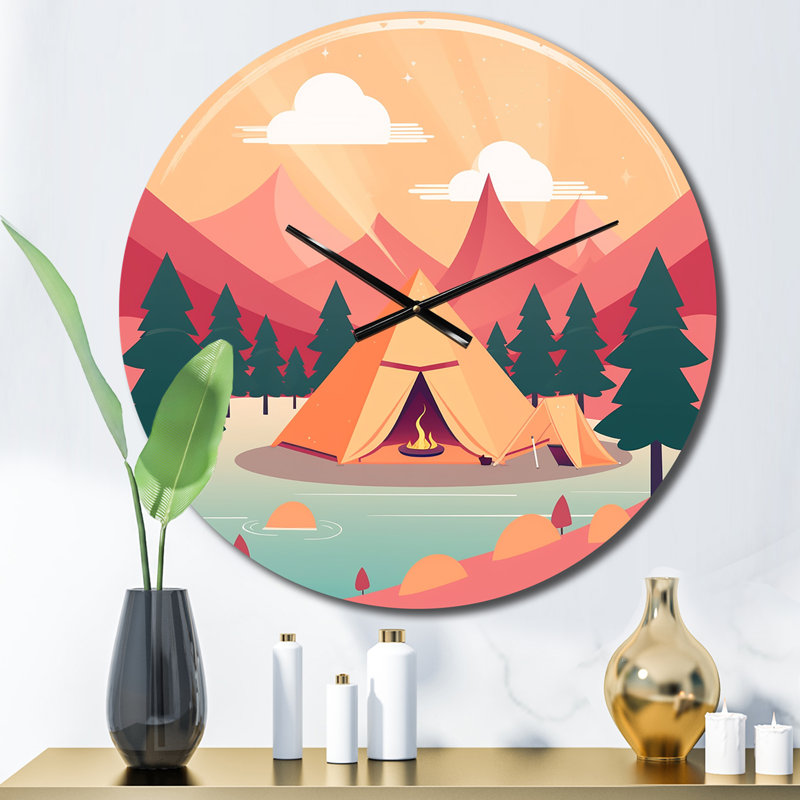 Nature's Camp - Horloge murale campagne, Moyenne