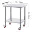 Table de travail en acier inoxydable avec roulettes 24 x 30 Table de préparation avec roulettes Table de travail robuste pour la cuisine commerciale