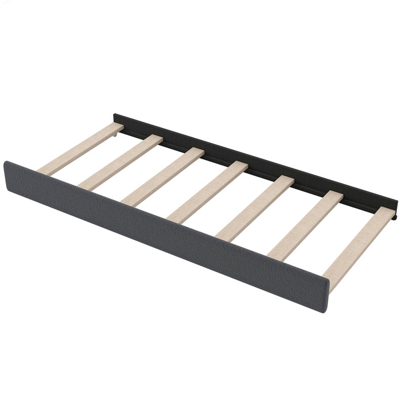Lit de jour moderne de style ferme, de taille queen, avec lit gigogne, Gris