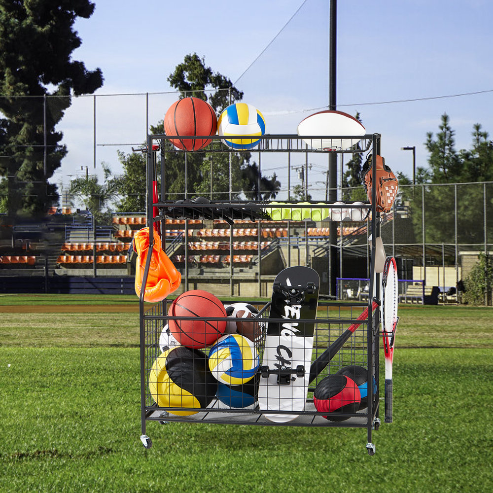 True & Tidy Garage Sports Equipment Organizer with Wheels True & Tidy