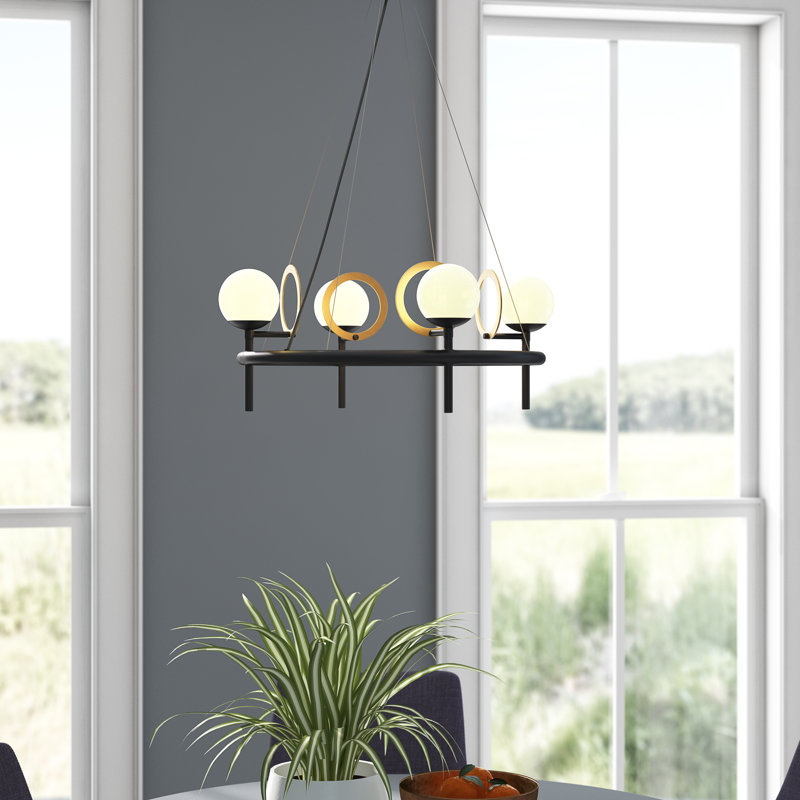 Ryian 4 - Light Wagon Wheel Chandelier