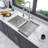 16 Gauge Stainless Steel 32 X 18 X 9 Inch Undermount Double Bowl Kitchen Sink (50/50) With 9 Inch Deep Sink