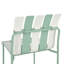 Chaises en bloc modernes à rayures avec siège en PP imperméable et pieds en métal robustes, pour une utilisation intérieure / extérieure (ensemble de 4)-1986041227-1986041229