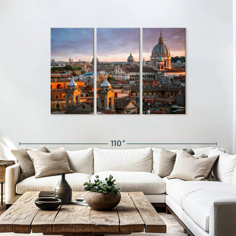 Sirci Rome, crépuscule, H 48 po x l 74 po