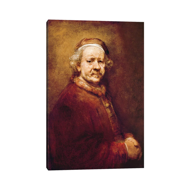 Self Portrait In At The Age Of 63, 1669 by Rembrandt Van Rijn - Wrapped Canvas Gallery-Wrapped Canvas Giclée