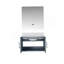 Meuble-lavabo de salle de bain 30 po X P 22 po D, plateau en marbre de Carrare et Miroir à DEL-689403855