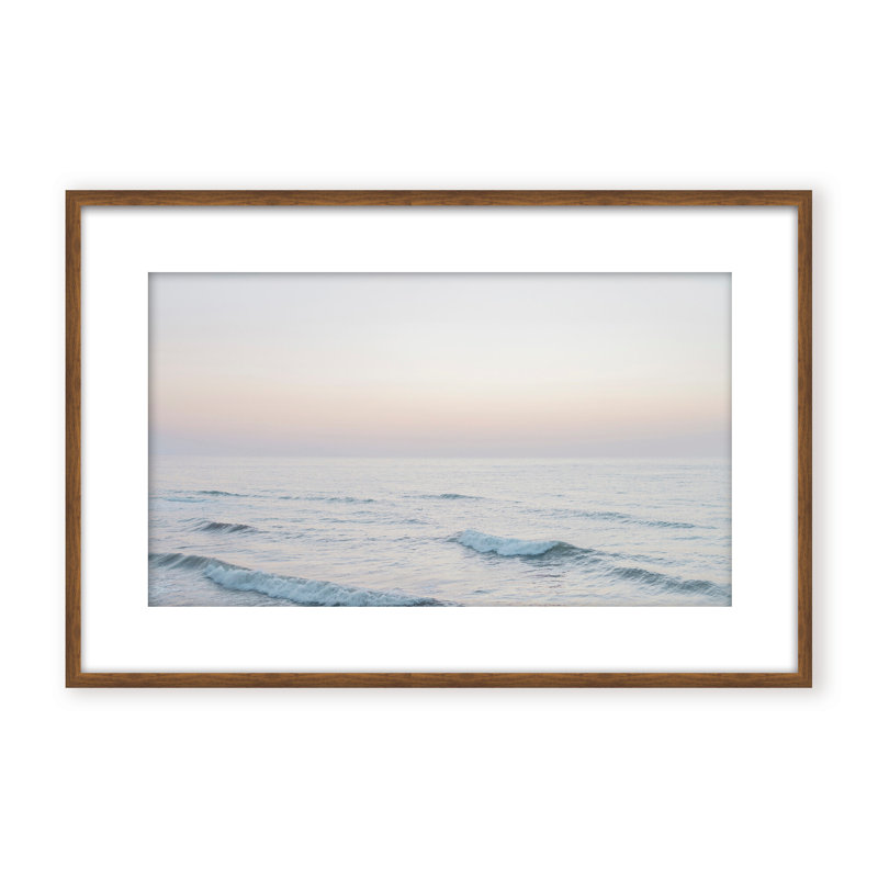 Coastal Retreat Dawn by  - Picture Frame Photograph on Paper, 32" H x 48" W x 1.125" D, Black, Framed Print