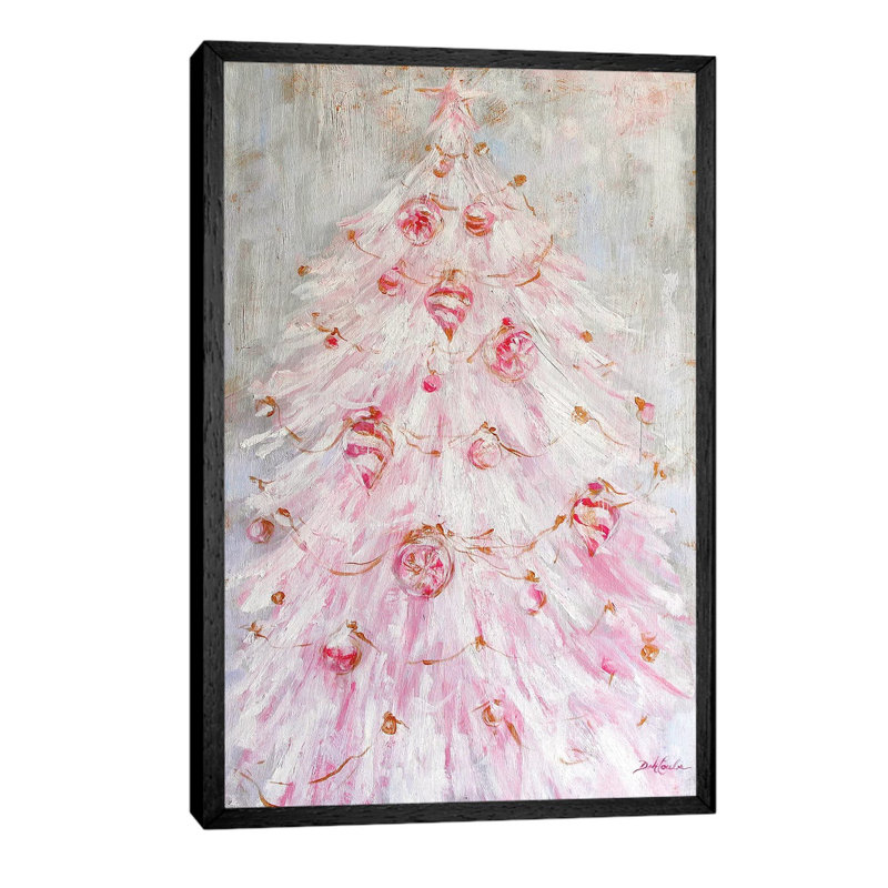 A Pink Christmas by Debi Coules - Print on Canvas, 101.6 cm H x 66.04 cm W, Black Framed