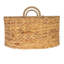 Panier rond en jacinthe d'eau tissée à la main avec poignées de mer Clarabel, naturel
