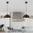 Modern Pendant Light 11.8inches 2 Packs,Black and White Hanging Light Fixtures for Kitchen,Dome Pendant Light,Ceiling Light Fixtures for Restaurant Room Aisle -214436366