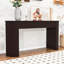 Console rétro avec 3 tiroirs, deux tablettes latérales ouvertes, pieds semi-circulaires interchangeables et sécurité anti-basculement-95799533