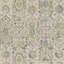 Tapis floral beige / gris anthracite fait à la main-1781921149