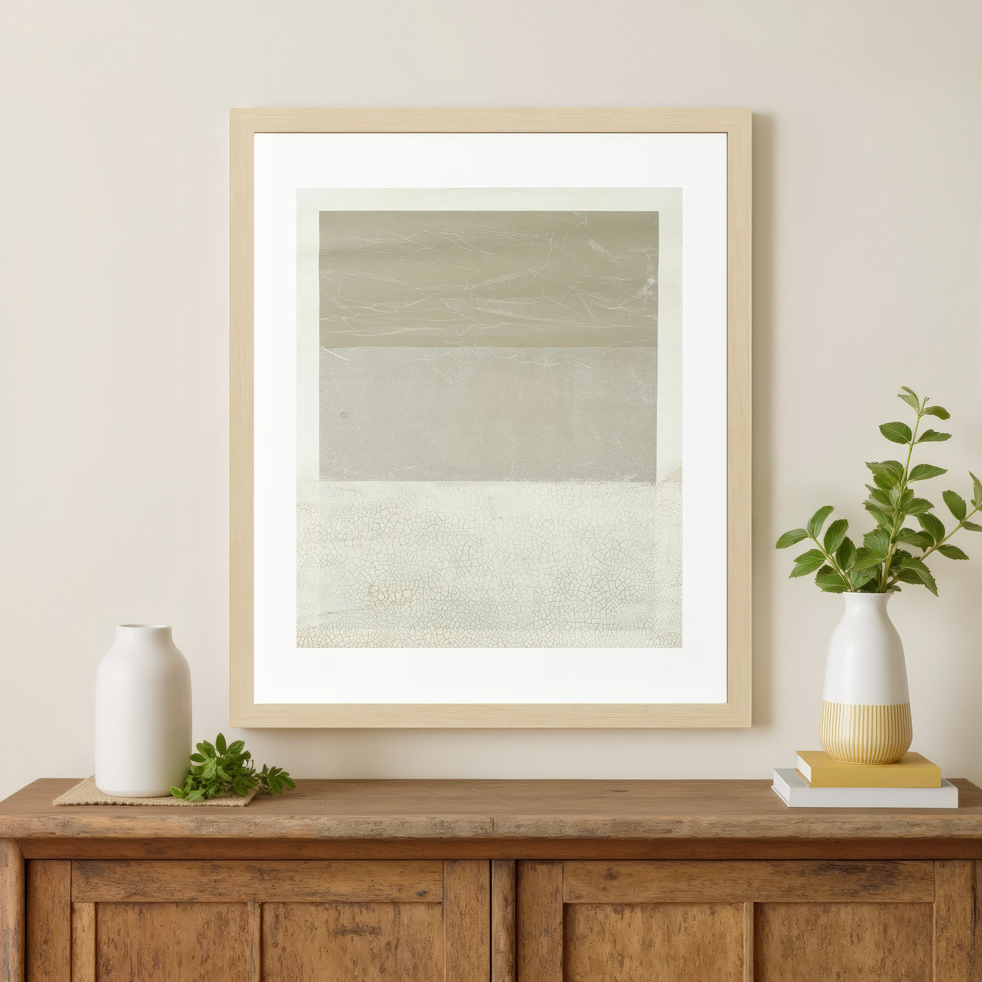 Cracked Parchment II by Vanna Lam, Brown, 25.18" H x 20.75" W x 0.88" D