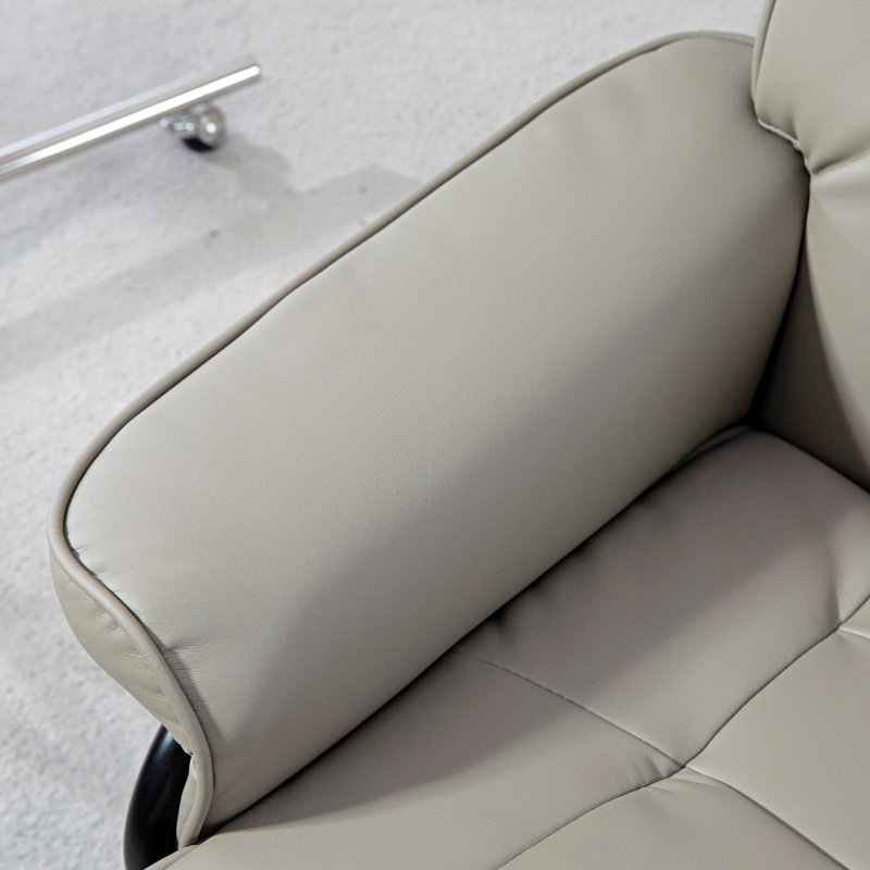 HOMCOM Recliner With Ottoman, Gray