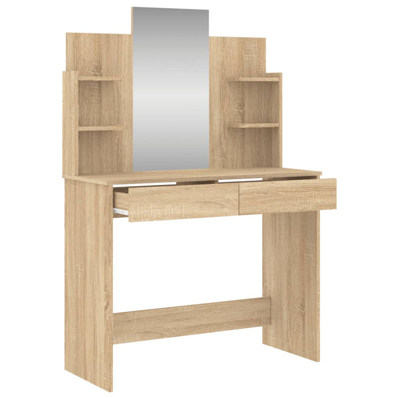 Milad Dressing Table with Mirror, Sonoma Oak