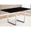 Table rectangulaire de 60 po pour la salle à manger - Stratifié brun avec pieds en métal, plateau de cuisine attrayant, moderne et accrocheur