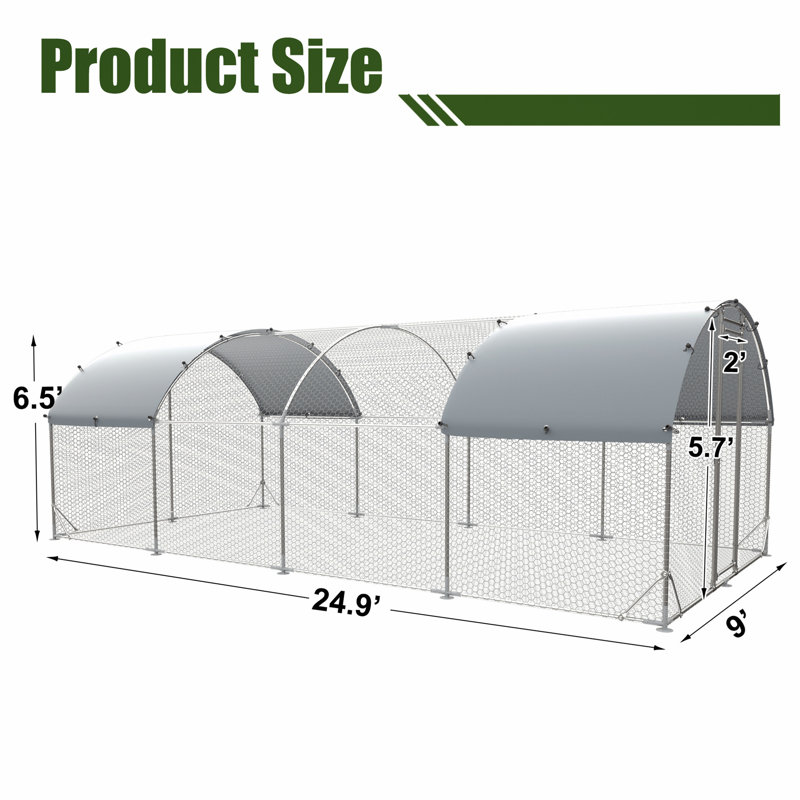 Poulailler en métal durable avec ventilation avancée et protection contre les intempéries pour divers animaux