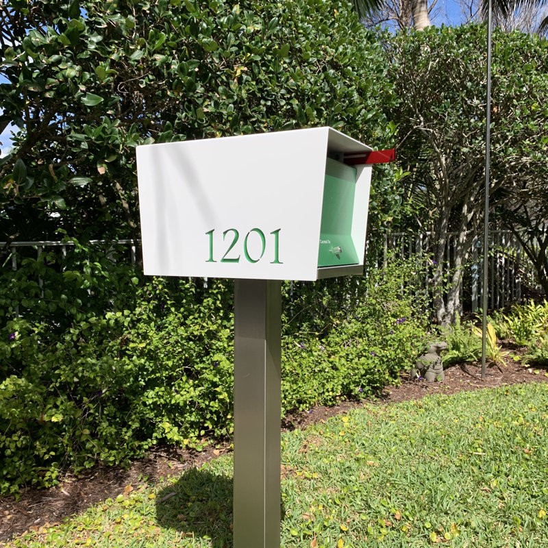 Boîte aux lettres UpTown, Vert citron / blanc, Oui