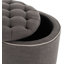 Repose-pieds rond avec rangement Alese