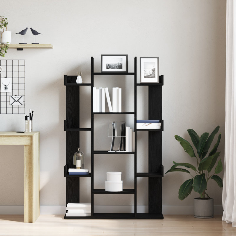 Book Cabinet Engineered Wood Home Organiser Storage Rack