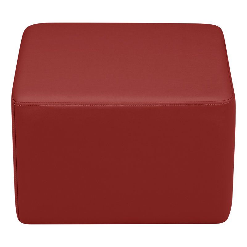 Tabouret à cubes structurés de Learniture, H 14 po x l 18 po x P 18 po, Oui, Bourgogne