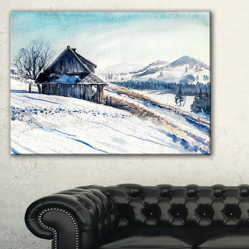 «Winter Mountains», impression sur toile tendue, H 20 po x l 40 po x P 1po