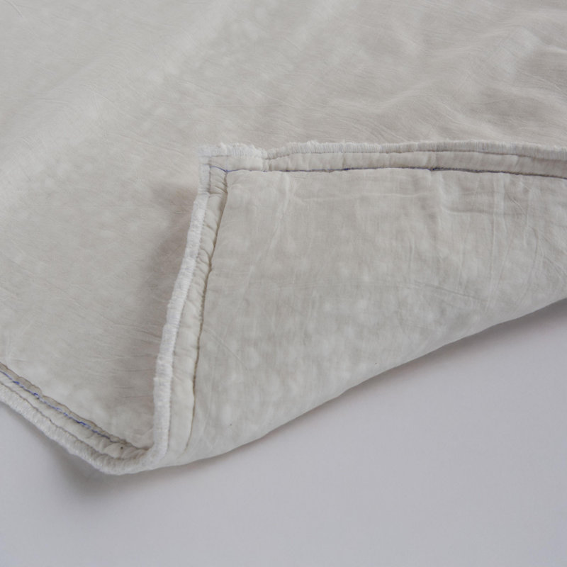 Coussin décoratif en duvet et bourre glamour, Blanc / argenté