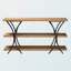 Console Parkland en métal brun naturel noir, H 31,33 po x l 59,56 po x P 15,80 po