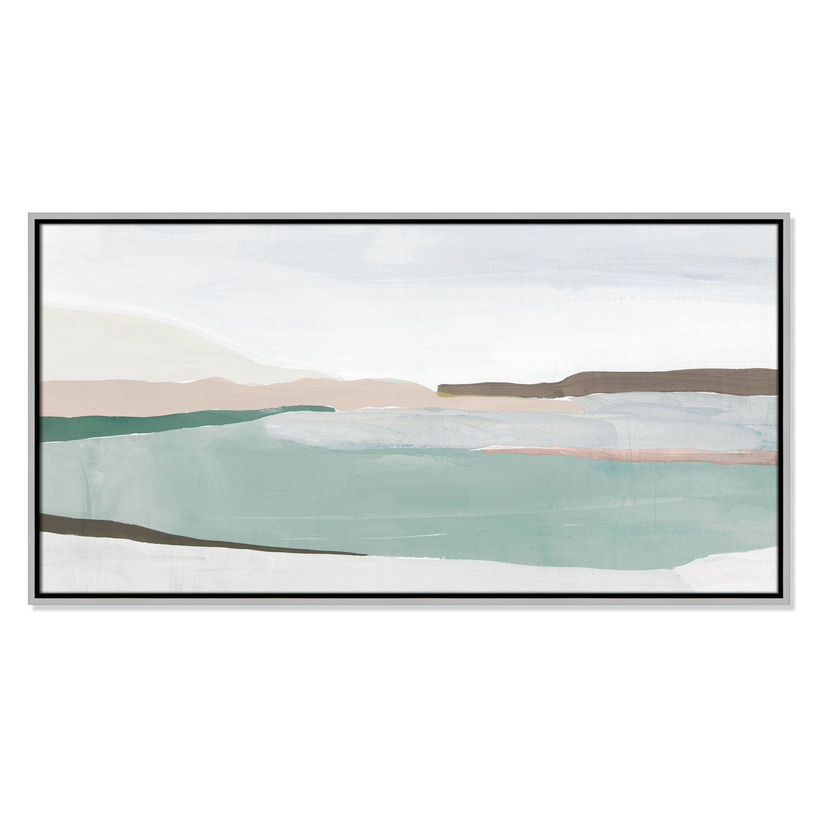 Kerala "Sole of the Land II" Print, 21.5" H x 41.5" W x 2" D, Silver