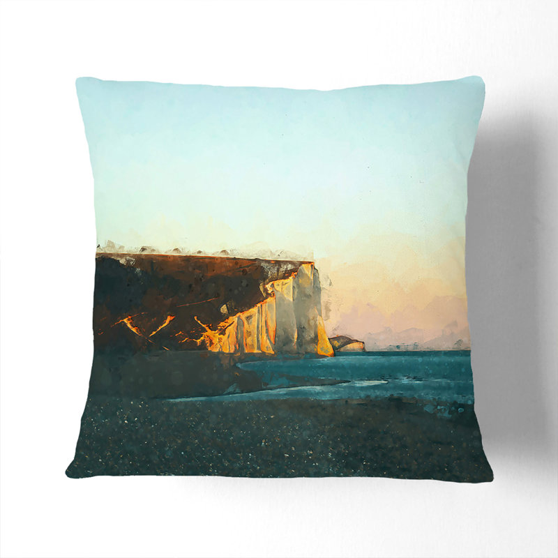 Square Cushion, Stone, 40cm H x 40cm W x 15cm D