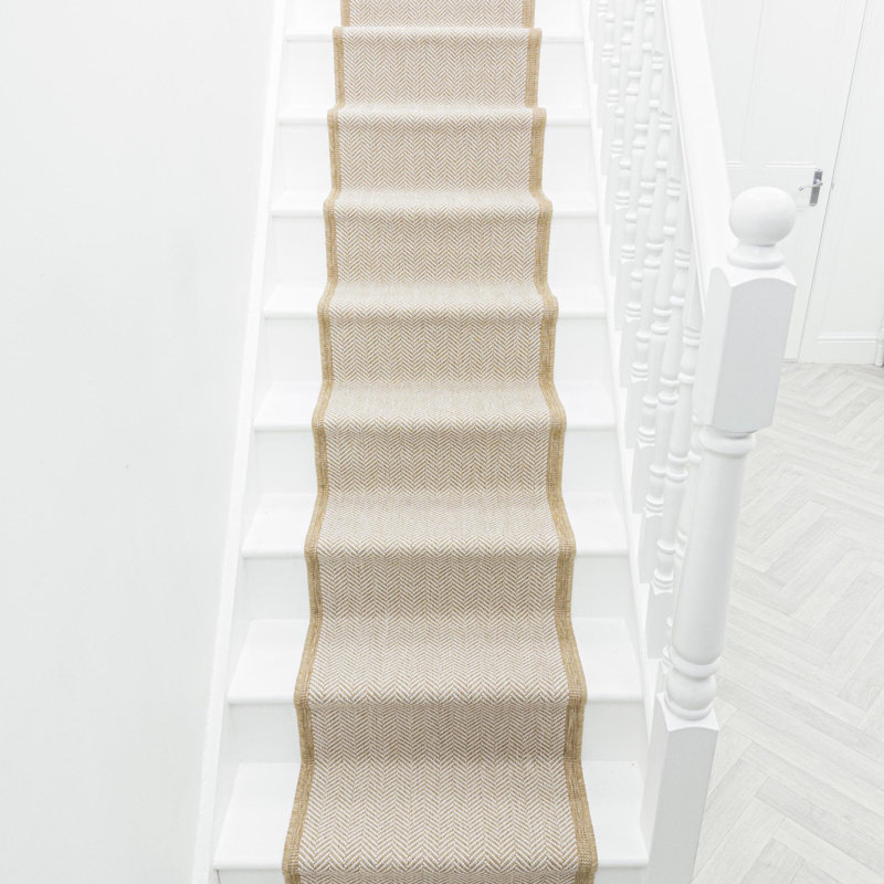 Stair Runner Geometric Flatweave Area Rug, Runner 60 x 450 cm