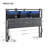 Headboard with 3-Tier Storage Shelves, Velvet Upholstered Head Board with 2 Outlets, USB Ports & LED Light, Soft Backrest-985306066-989422216